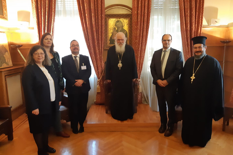 Ecumenical delegation meets with Archbishop Ieronymos II