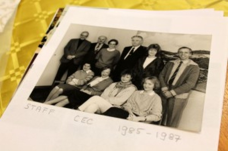 Archival photo of CEC staff during the 1980s.